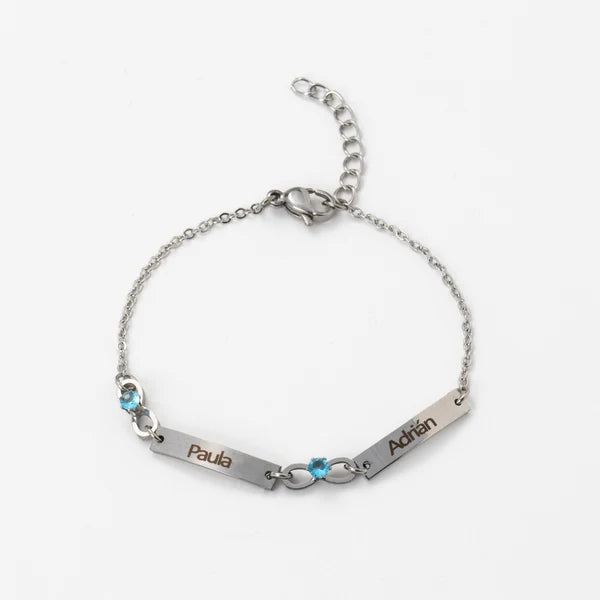 Pulsera Infinito con dos nombres